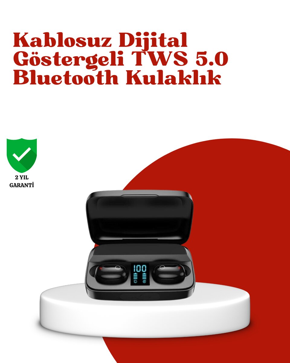 Dokunmatik Kontrollü ABS Malzemeli Bluetooth Kulaklık + Yüksek Kapasiteli Kutu 1 Dokunmatik Kontrollü ABS Malzemeli Bluetooth Kulaklık + Yüksek Kapasiteli Kutu