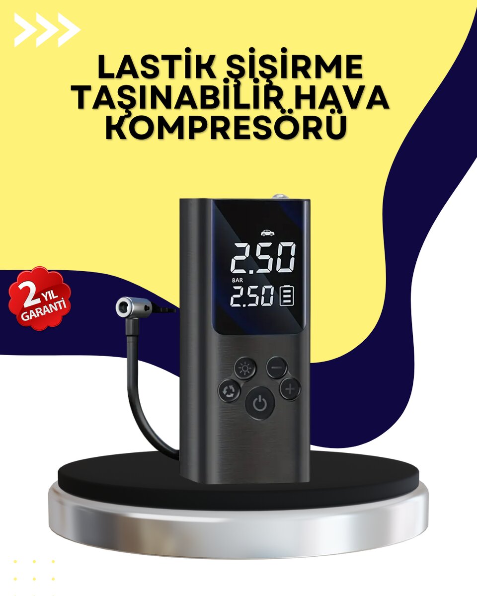 Otomatik Kapanmalı Dijital Lastik Şişirme Pompası 1 Otomatik Kapanmalı Dijital Lastik Şişirme Pompası