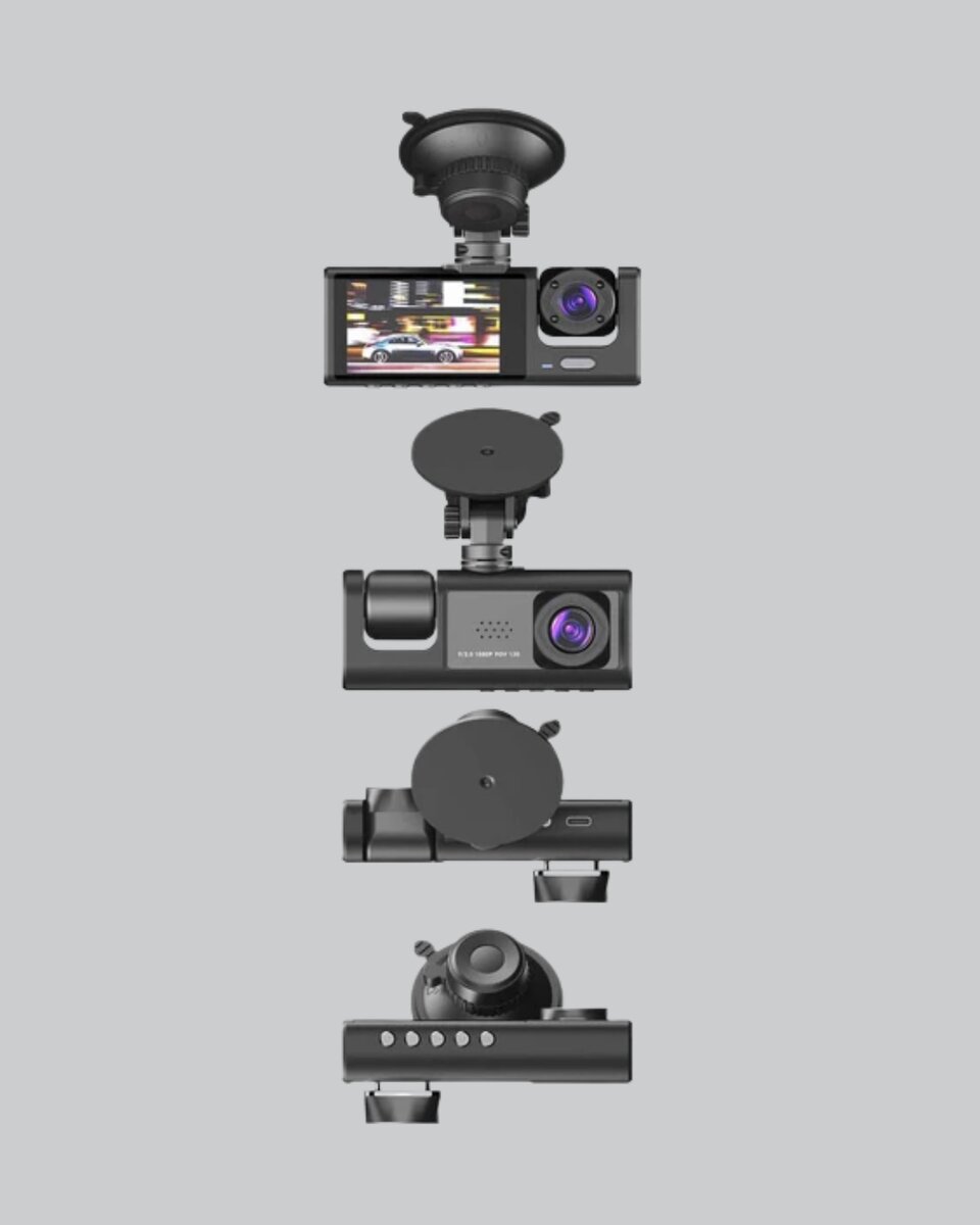Üç Kameralı Araç DVR Full HD Gece Görüşlü ve 2 inç IPS Ekranlı 2 Üç Kameralı Araç DVR Full HD Gece Görüşlü ve 2 inç IPS Ekranlı - Görsel 2