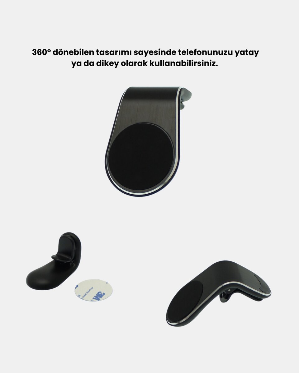 Manyetik Araç Telefon Tutucu 360° Dönebilen ve Sarsıntısız Güçlü Mıknatıslı 4 Manyetik Araç Telefon Tutucu 360° Dönebilen ve Sarsıntısız Güçlü Mıknatıslı - Görsel 4