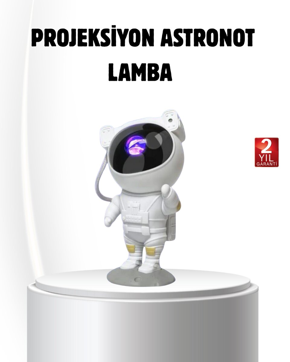 Bluetooth Müzikli Astronot Projeksiyon Lambası Yıldız ve Ay Efektli 1 Bluetooth Müzikli Astronot Projeksiyon Lambası Yıldız ve Ay Efektli