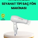 Katlanabilir Seyahat Tipi Saç Kurutma Makinesi Çift Kademeli Ayar