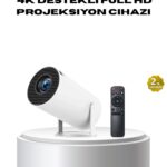 4K Destekli Full HD Projeksiyon Cihazı – 130 inç Geniş Ekran, WiFi ve HDMI Bağlantılı