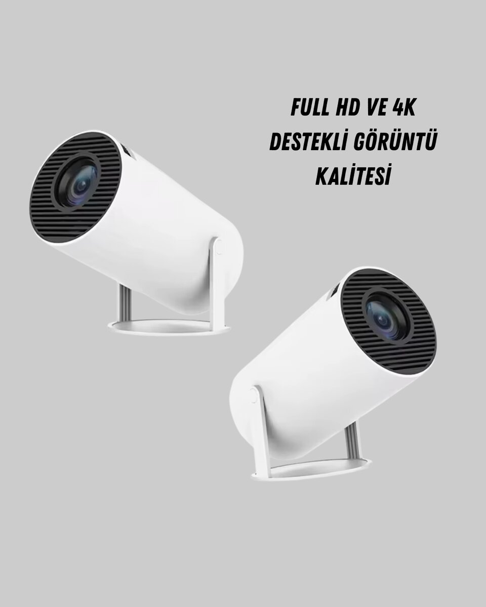 4K Destekli Full HD Projeksiyon Cihazı – 130 inç Geniş Ekran WiFi ve HDMI Bağlantılı 3 4K Destekli Full HD Projeksiyon Cihazı – 130 inç Geniş Ekran WiFi ve HDMI Bağlantılı - Görsel 3