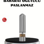 Modern Otomatik Baharat Öğütücü Seti – Pilli, Paslanmaz Çelik, LED Aydınlatmalı