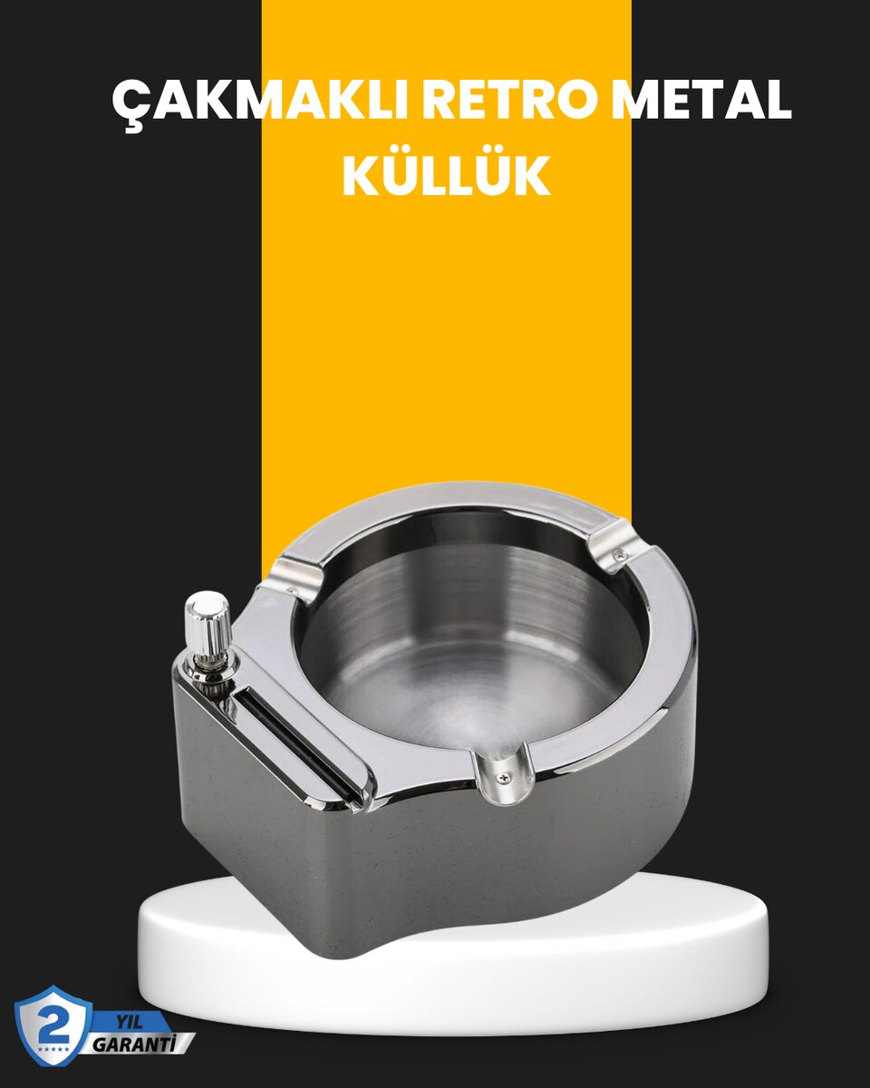 Yuvarlak Çakmaklı Küllük Dayanıklı Metal Yapı 1 Yuvarlak Çakmaklı Küllük Dayanıklı Metal Yapı
