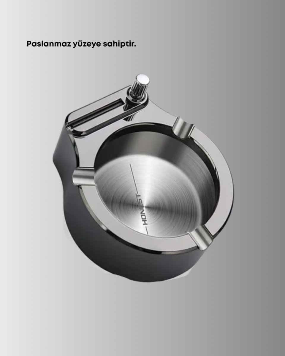 Metal Küllük Çakmaklı Masa Üstü Şık Tasarım 4 Metal Küllük Çakmaklı Masa Üstü Şık Tasarım - Görsel 4