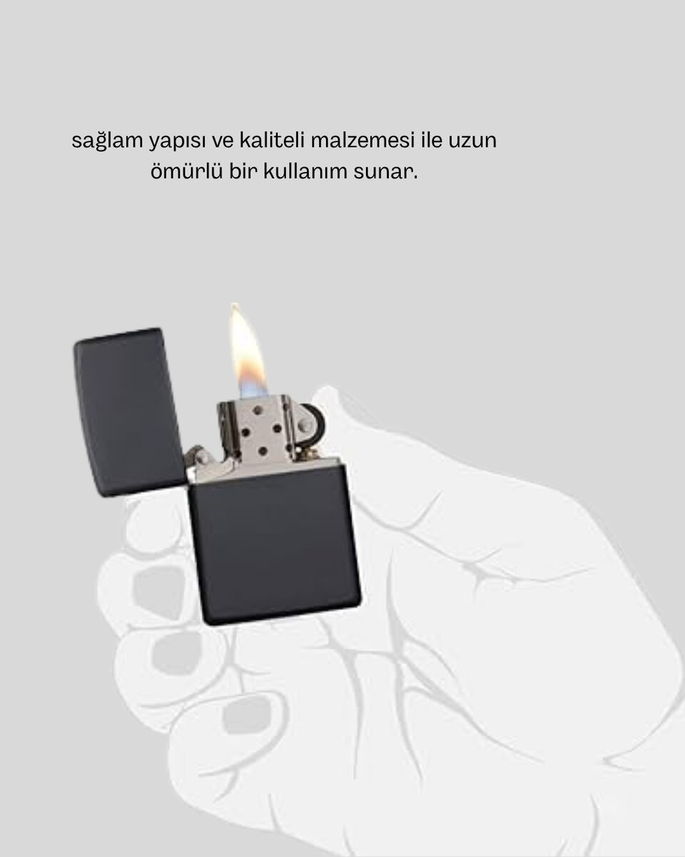 Ergonomik Metal Çakmak Mat Kaplamalı ve Şık Tasarımlı Aksesuar 2 Ergonomik Metal Çakmak Mat Kaplamalı ve Şık Tasarımlı Aksesuar - Görsel 2