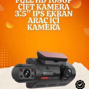 WiFi Destekli Araç Kamerası – 3 inç Ekran, 1080P Ön ve 720P İç Kamera