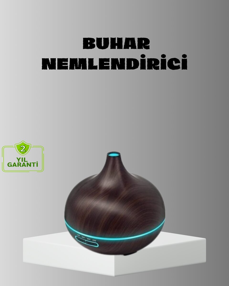 Aromaterapi Difüzörü 550 ml Ultrasonik Nemlendirici Otomatik Kapanma Özellikli 1 Aromaterapi Difüzörü 550 ml Ultrasonik Nemlendirici Otomatik Kapanma Özellikli