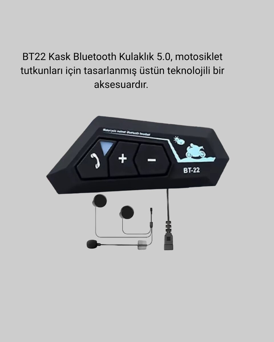 BT22 Kask Bluetooth Kulaklık 5.0 Gürültü Engelleyici ve Eller Serbest Kullanım 4 BT22 Kask Bluetooth Kulaklık 5.0 Gürültü Engelleyici ve Eller Serbest Kullanım - Görsel 4