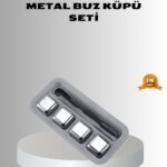 Paslanmaz Metal Buz Küpleri Seti Klipsli Sulandırmadan Soğutma Özellikli