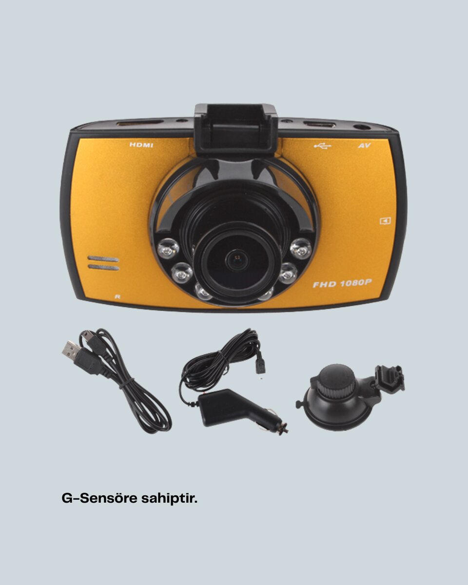 HD Araç Kamerası 2.7 İnç Ekran G Sensor Destekli 3 HD Araç Kamerası 2.7 İnç Ekran G Sensor Destekli - Görsel 3