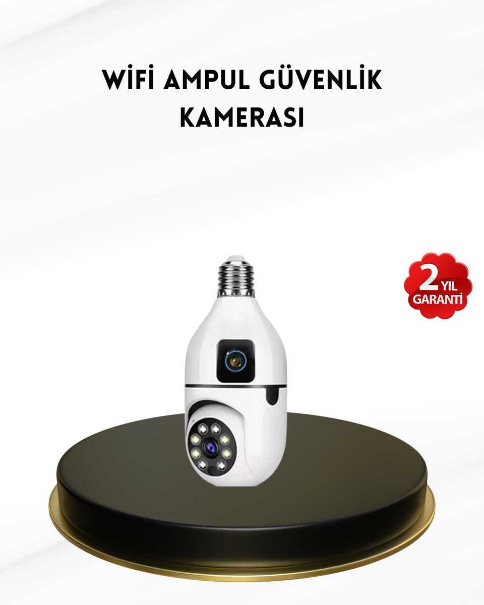 1080P WiFi Ampul Kamera Uzaktan Erişimli Hareket Sensörlü Gece Görüşlü 1 1080P WiFi Ampul Kamera Uzaktan Erişimli Hareket Sensörlü Gece Görüşlü