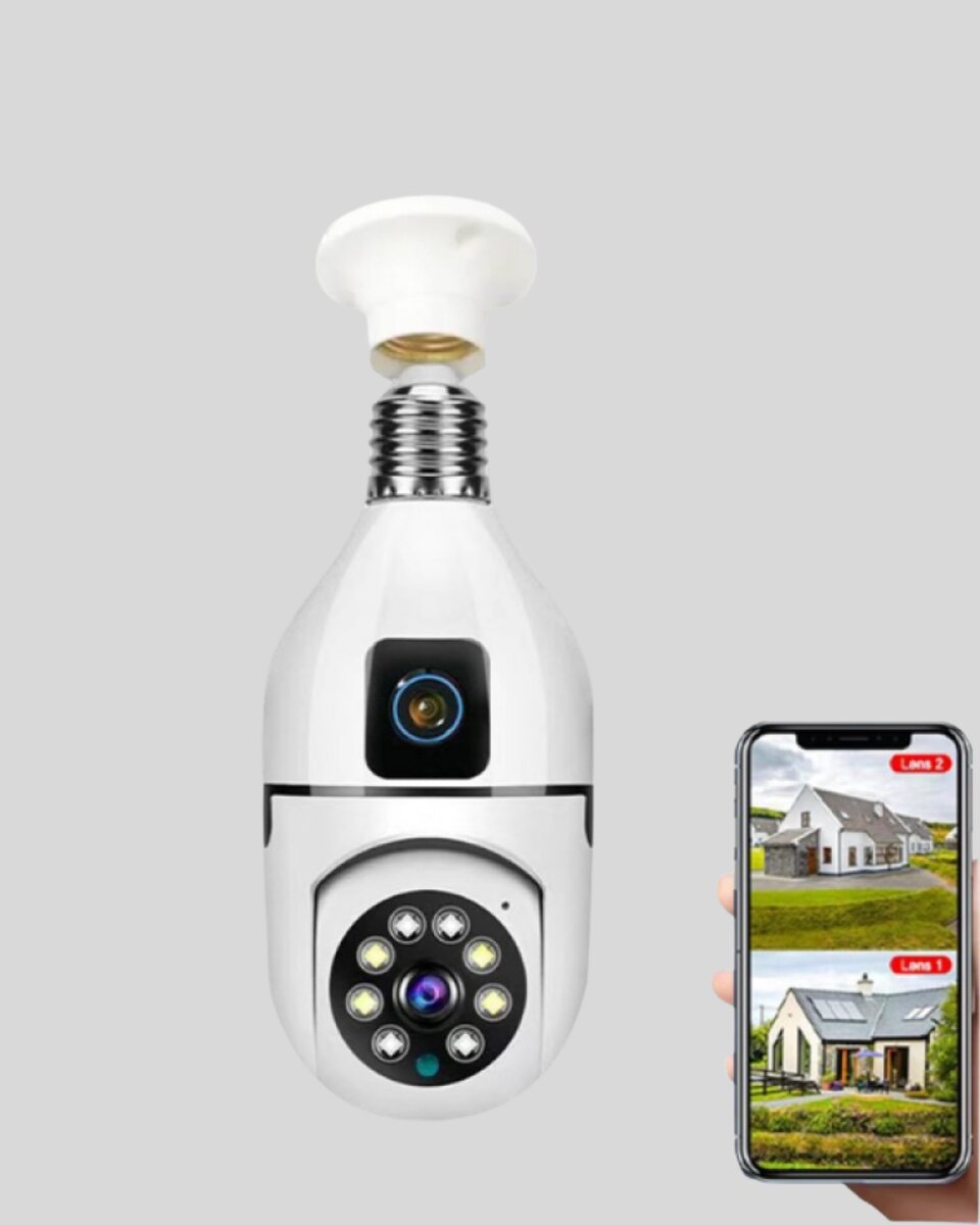 Ampul Tipi WiFi Kamera 2MP Lensli Full HD Görüntü ve Akıllı Hareket Algılama 2 Ampul Tipi WiFi Kamera 2MP Lensli Full HD Görüntü ve Akıllı Hareket Algılama - Görsel 2