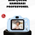 Çocuklar İçin Mini Dijital Kamera – 1080p HD 2.0 İnç Ekran Komik Filtreli ve Şarjlı
