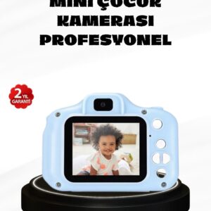 Çocuklar İçin Mini Dijital Kamera – 1080p HD 2.0 İnç Ekran Komik Filtreli ve Şarjlı