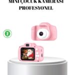 Pembe Mini 1080p HD Çocuk Kamera – 8MP, Video Kaydı,TF Kart Destekli