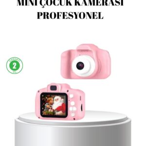 Haydiburaya 44 Pembe Mini 1080p HD Çocuk Kamera – 8MP Video KaydıTF Kart Destekli