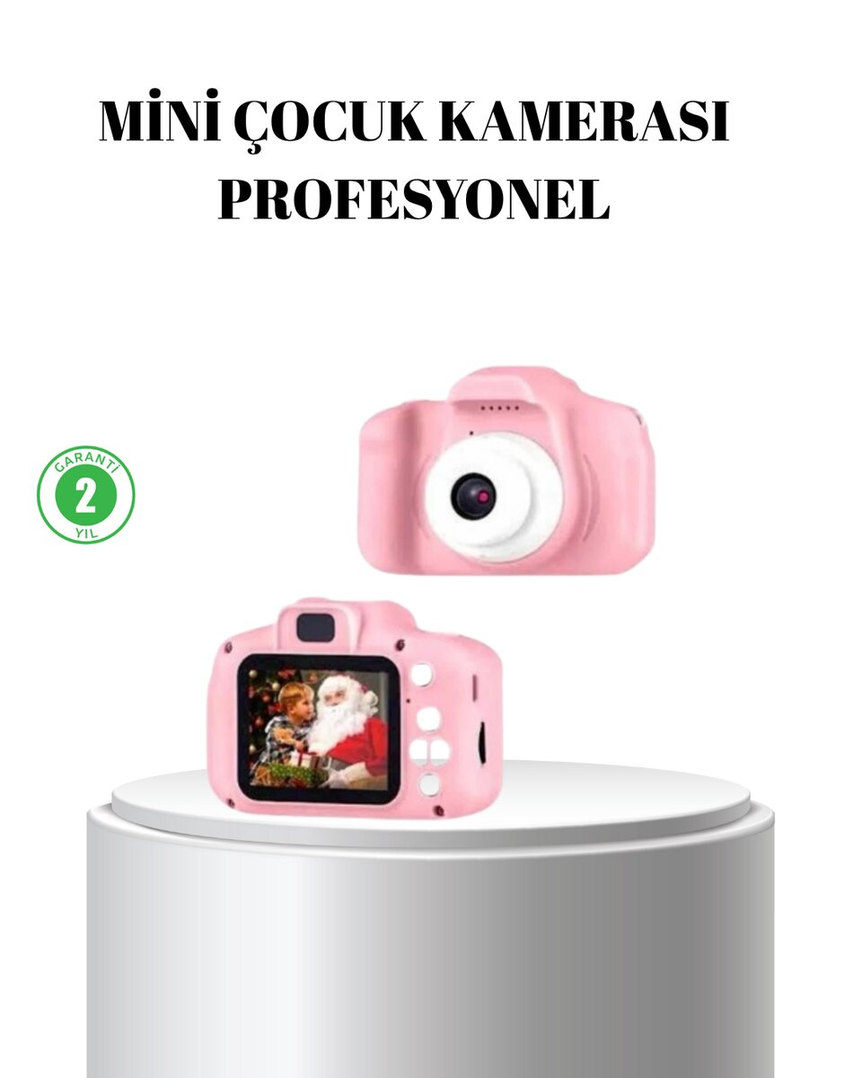 Pembe Mini 1080p HD Çocuk Kamera – 8MP Video KaydıTF Kart Destekli 1 Pembe Mini 1080p HD Çocuk Kamera – 8MP Video KaydıTF Kart Destekli