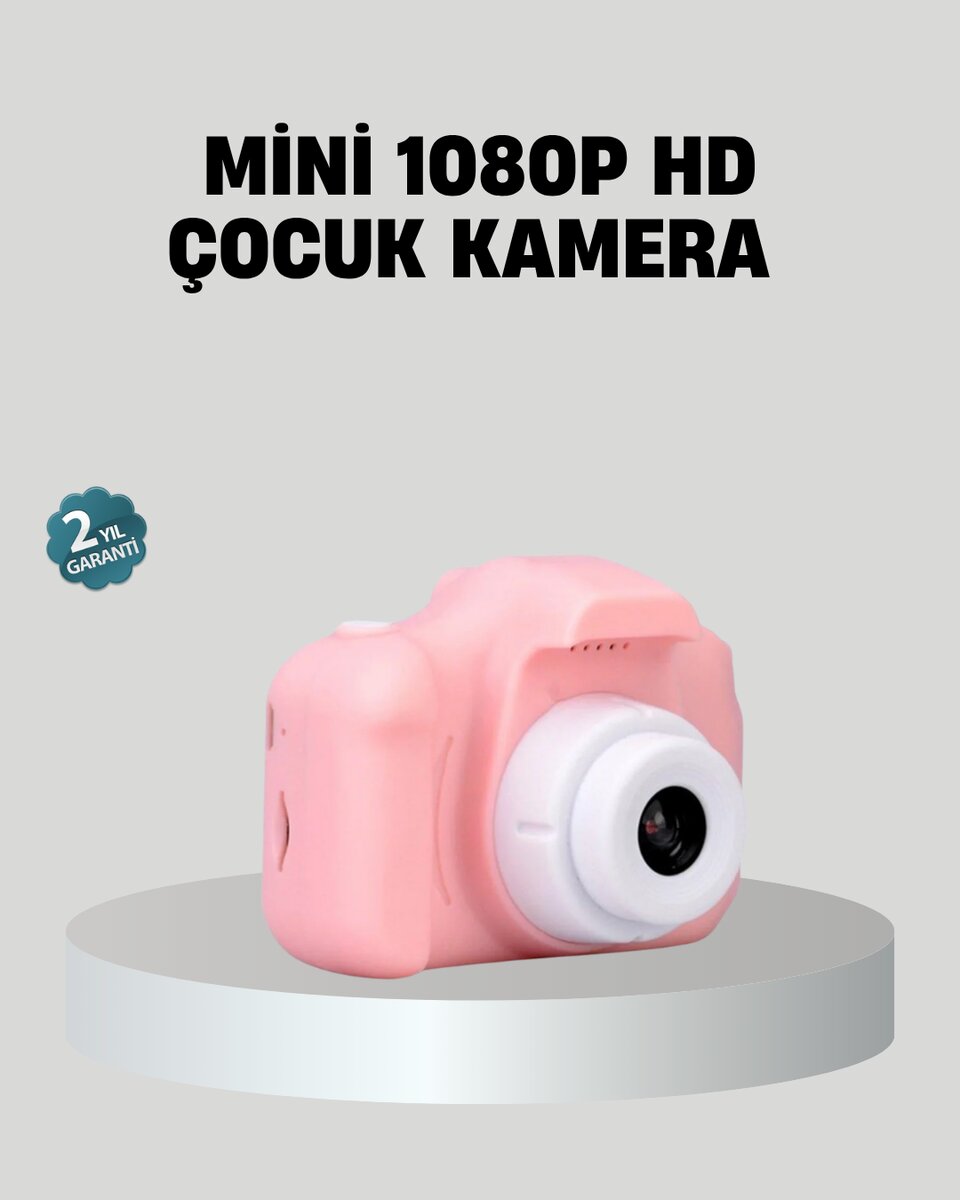 Mini Dijital Çocuk Kamerası 8MP HD Ekranlı 1080P Video ve Şarjlı 1 Mini Dijital Çocuk Kamerası 8MP HD Ekranlı 1080P Video ve Şarjlı
