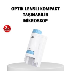 LED Işıklı Mikroskop 80X–200X Zoom Eğitici Bilim Seti ve Taşınabilir