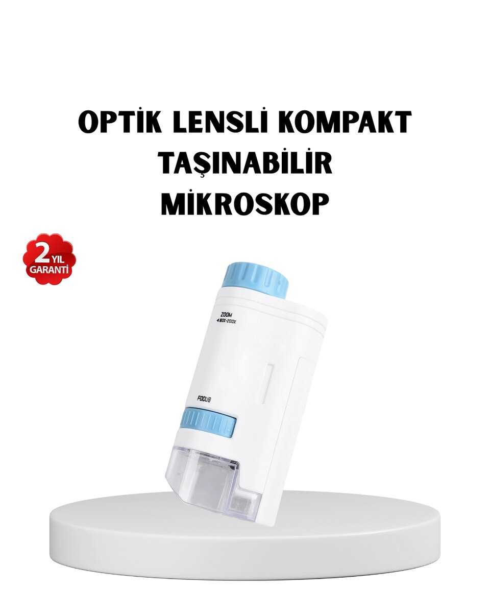 LED Işıklı Mikroskop 80X–200X Zoom Eğitici Bilim Seti ve Taşınabilir 1 LED Işıklı Mikroskop 80X–200X Zoom Eğitici Bilim Seti ve Taşınabilir