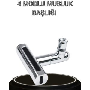 4 Fonksiyonlu Musluk Başlığı 360 Derece Dönebilen ve Su Tasarruflu