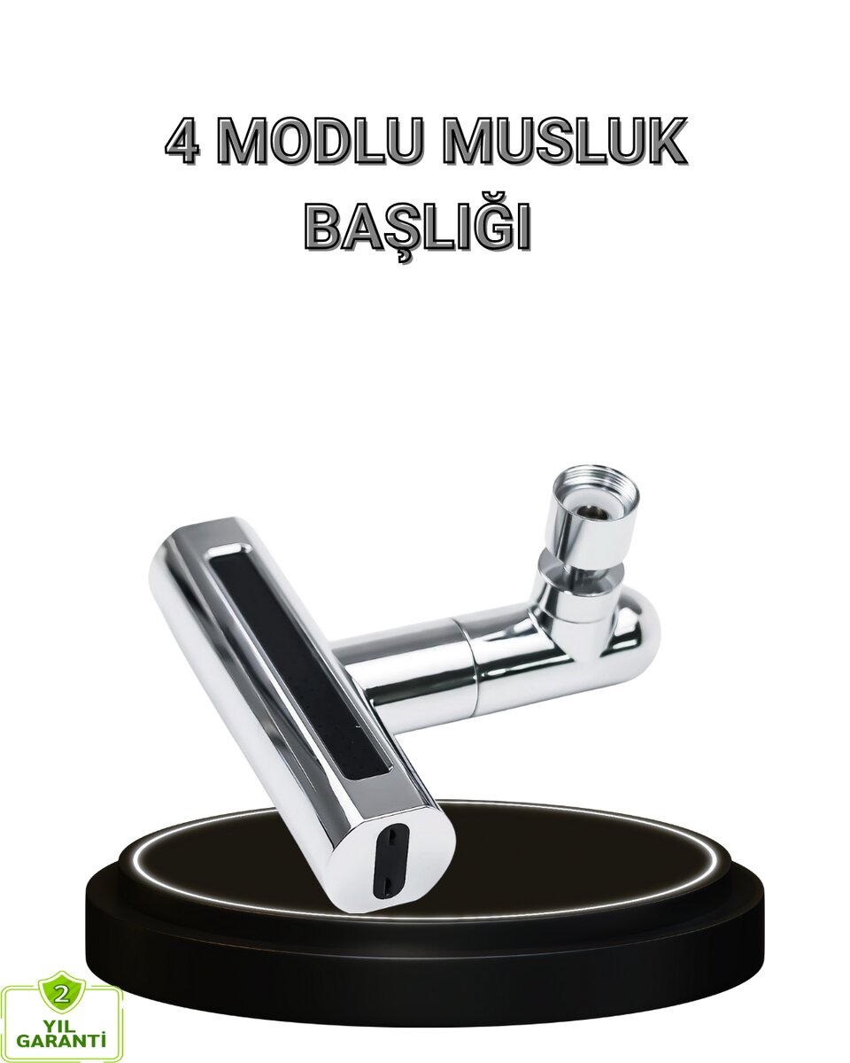 4 Fonksiyonlu Musluk Başlığı 360 Derece Dönebilen ve Su Tasarruflu 1 4 Fonksiyonlu Musluk Başlığı 360 Derece Dönebilen ve Su Tasarruflu