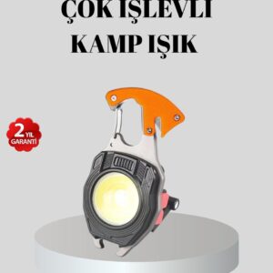 Çok Fonksiyonlu Anahtarlık Fener – Güçlü LED Işıklı, Şarjlı, Düdüklü ve Tornavidalı Mini El Feneri