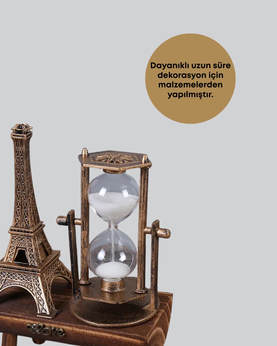 Ahşap Kum Saati – Vintage Tasarımlı Masa Dekoru 4 Ahşap Kum Saati – Vintage Tasarımlı Masa Dekoru - Görsel 4