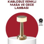 Şarj Edilebilir LED Masa Lambası – USB Girişli, Metal Yapı