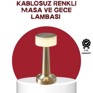 Şarj Edilebilir LED Masa Lambası – USB Girişli, Metal Yapı