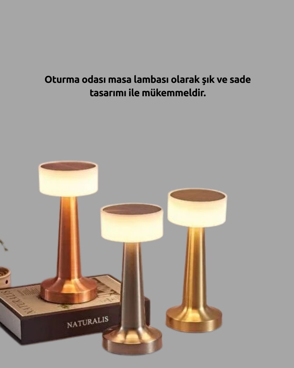 Modern USB'li Kablosuz Masa Lambası – Minimalist Tasarım, 3 Farklı Parlaklık 2 Modern USB'li Kablosuz Masa Lambası – Minimalist Tasarım, 3 Farklı Parlaklık - Görsel 2