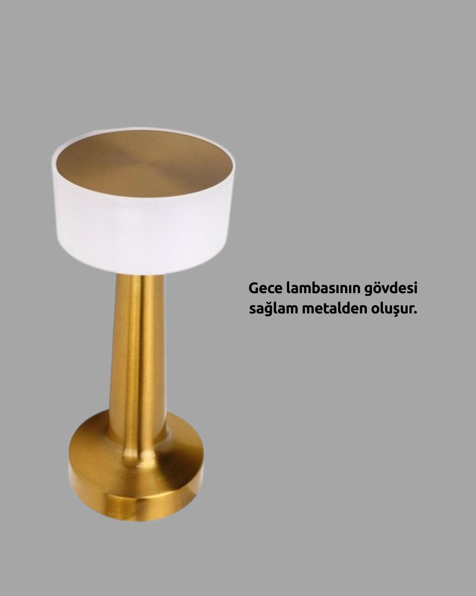 Kablosuz Dokunmatik Masa Lambası – Şık Modern Metal Gövde USB Şarjlı 2 Kablosuz Dokunmatik Masa Lambası – Şık Modern Metal Gövde USB Şarjlı - Görsel 2