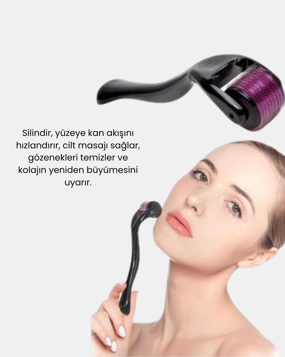 Derma Roller Titanyum İğneli Cilt Yenileyici – Akne Kırışıklık ve Leke Karşıtı 2 Derma Roller Titanyum İğneli Cilt Yenileyici – Akne Kırışıklık ve Leke Karşıtı - Görsel 2