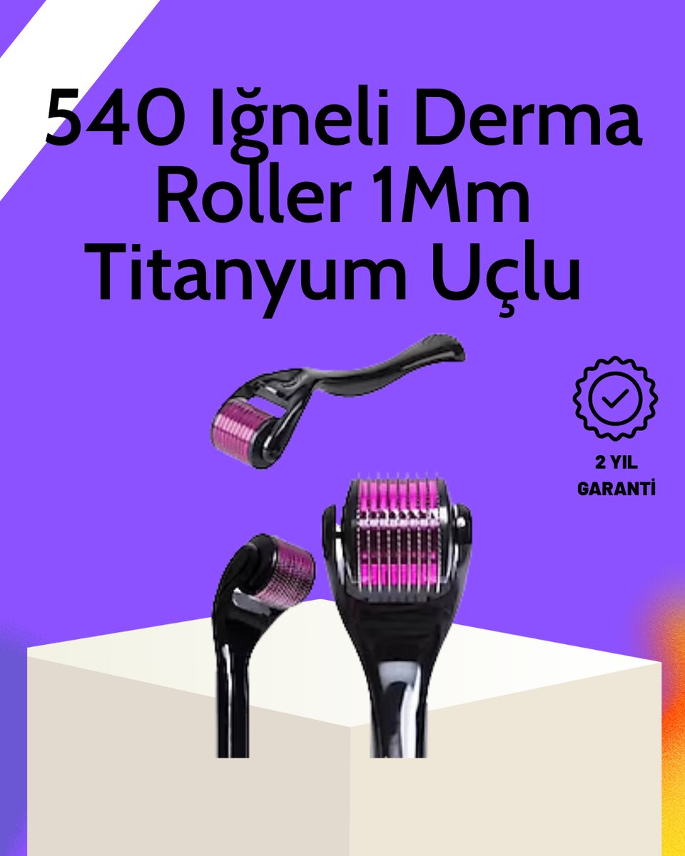 Evde Güvenli Kullanım İçin Titanyum Derma Roller – Siyah Saplı 1 Evde Güvenli Kullanım İçin Titanyum Derma Roller – Siyah Saplı
