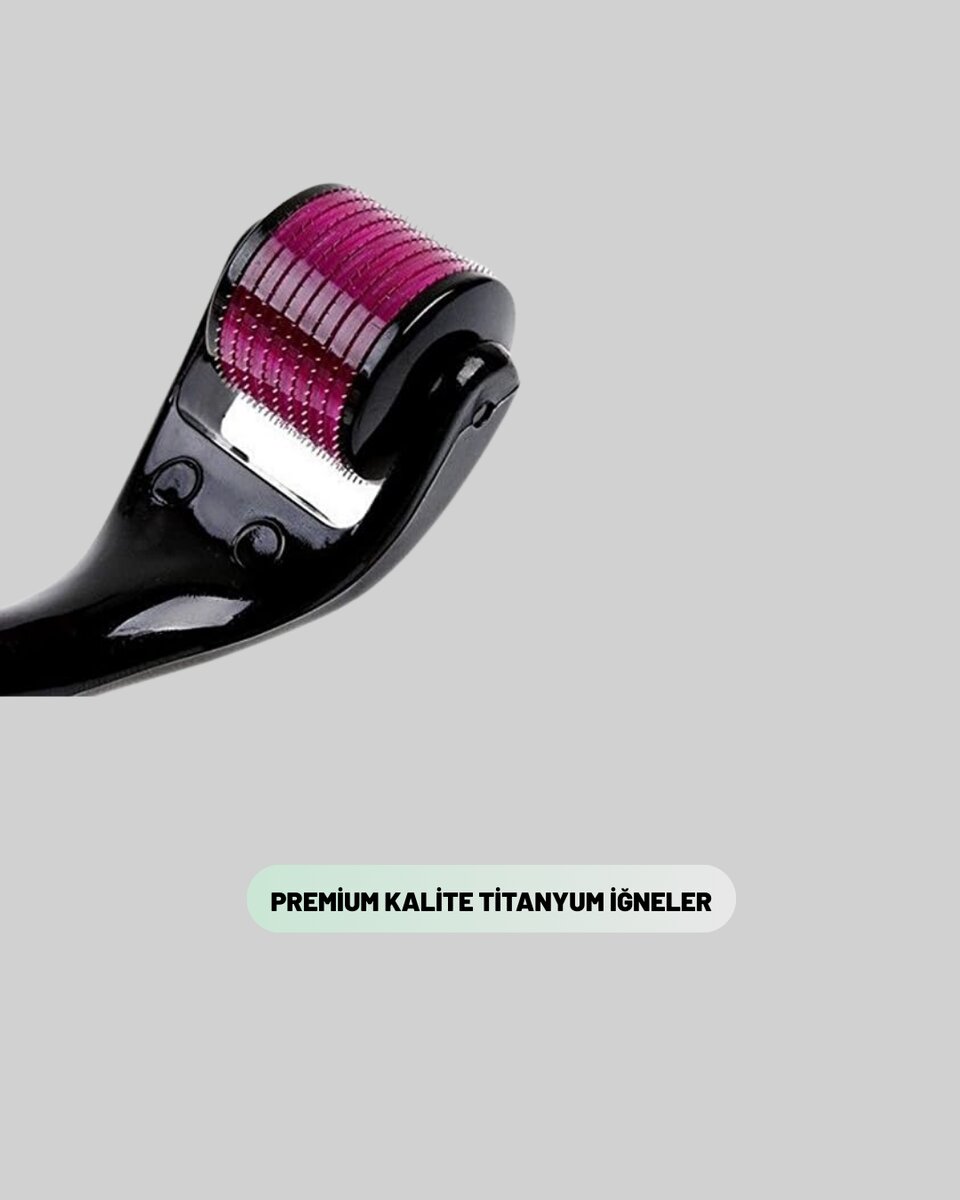Evde Güvenli Kullanım İçin Titanyum Derma Roller – Siyah Saplı 4 Evde Güvenli Kullanım İçin Titanyum Derma Roller – Siyah Saplı - Görsel 4