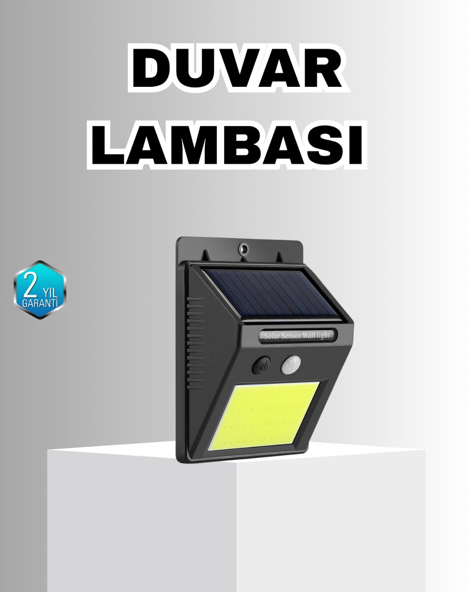 Solar Güçlü LED Dış Mekan Lambası – Güneş Enerjisiyle Şarj Olan Sensörlü Bahçe Işığı 1 Solar Güçlü LED Dış Mekan Lambası – Güneş Enerjisiyle Şarj Olan Sensörlü Bahçe Işığı
