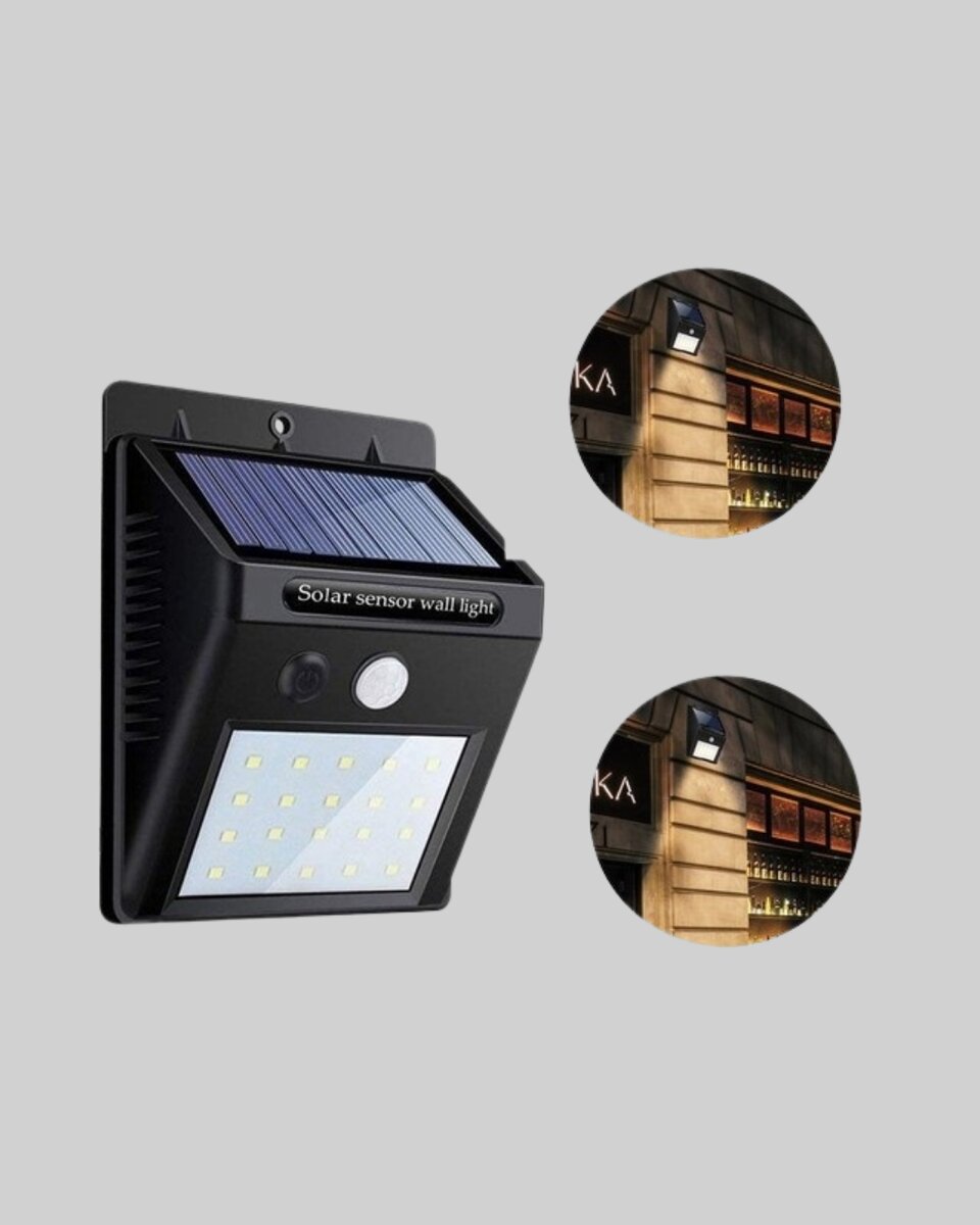 20 LED Güneş Paneli Aydınlatma – Fotoselli ve Hareket Algılamalı Dış Mekan Duvar Lambası 4 20 LED Güneş Paneli Aydınlatma – Fotoselli ve Hareket Algılamalı Dış Mekan Duvar Lambası - Görsel 4