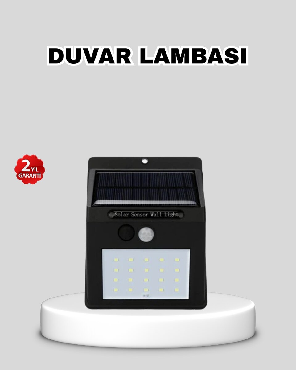 Güneş Enerjili 20 LED Hareket Sensörlü Lamba – IP65 Su Geçirmez Dış Mekan Aydınlatma 1 Güneş Enerjili 20 LED Hareket Sensörlü Lamba – IP65 Su Geçirmez Dış Mekan Aydınlatma