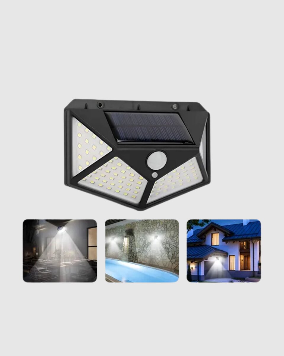 Güneş Enerjili 100 LED Dış Mekan Lamba – Hareket Sensörlü, 2200mAh Bataryalı Solar Aydınlatma 4 Güneş Enerjili 100 LED Dış Mekan Lamba – Hareket Sensörlü, 2200mAh Bataryalı Solar Aydınlatma - Görsel 4