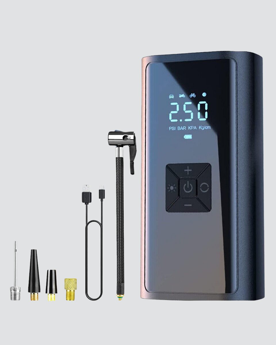 Taşınabilir 80W Kablosuz Lastik Şişirme Pompası Dijital Ekranlı 2 Taşınabilir 80W Kablosuz Lastik Şişirme Pompası Dijital Ekranlı - Görsel 2