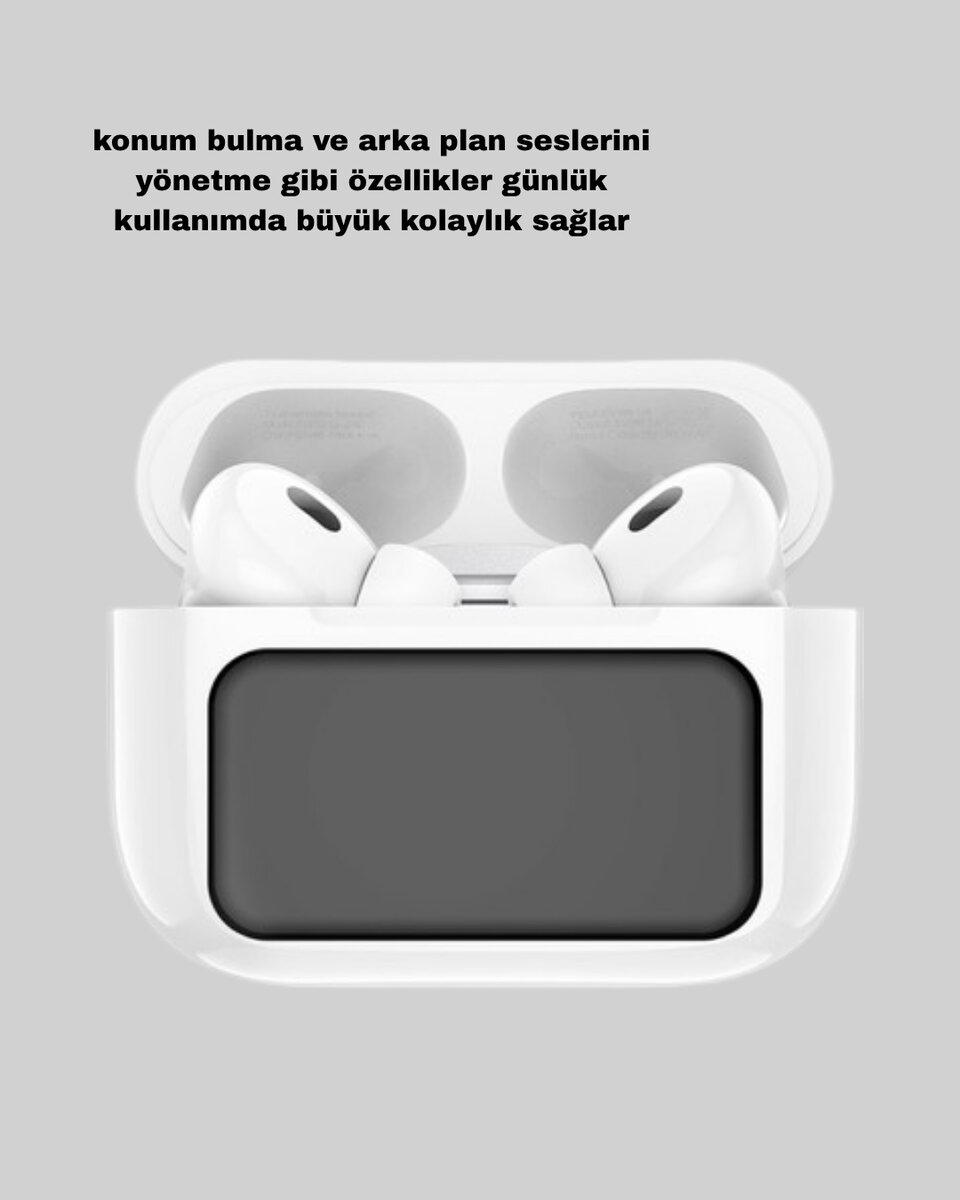 Dokunmatik Ekranlı Bluetooth Kulaklık – ANC, Suya Dayanıklı, Powerbank Kutulu 4 Dokunmatik Ekranlı Bluetooth Kulaklık – ANC, Suya Dayanıklı, Powerbank Kutulu - Görsel 4