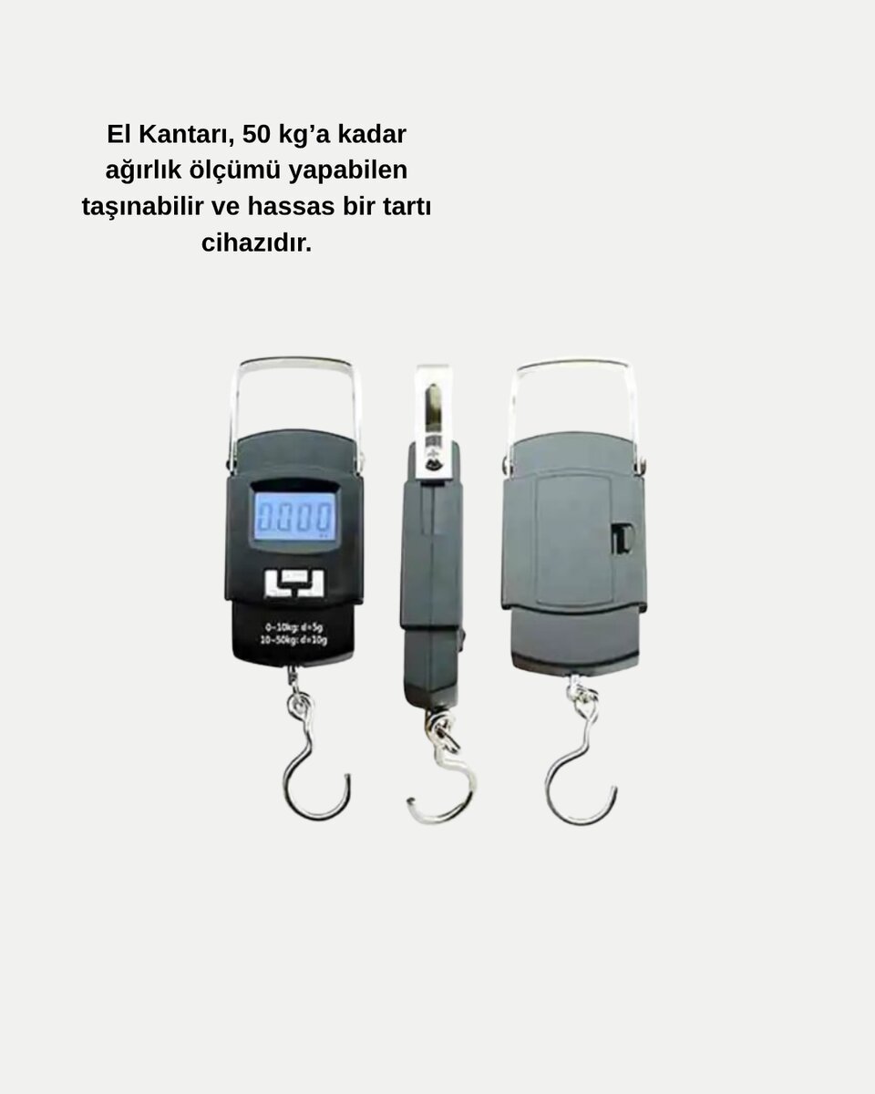 Portatif Dijital El Kantarı – Bavul Kargo ve Paket Tartı Cihazı 50 Kg 2 Portatif Dijital El Kantarı – Bavul Kargo ve Paket Tartı Cihazı 50 Kg - Görsel 2
