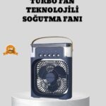 Sessiz Çalışan Turbo Fan Güçlü Hava Akışlı Masa Üstü Vantilatör