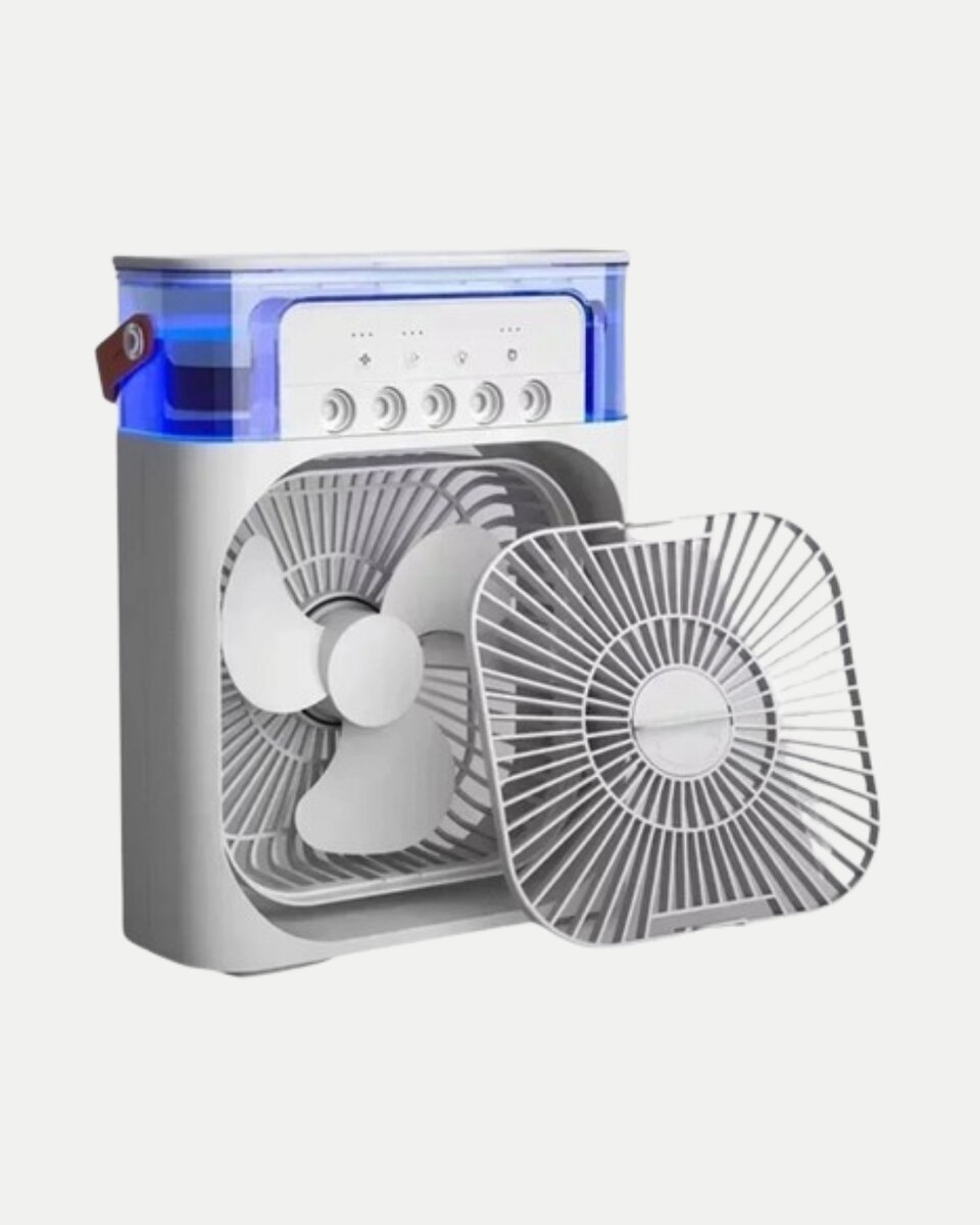 3’ü 1 Arada Mini Klima Fan USB Şarjlı 7 Renk Gece Lambalı ve Nemlendirici 2 3’ü 1 Arada Mini Klima Fan USB Şarjlı 7 Renk Gece Lambalı ve Nemlendirici - Görsel 2