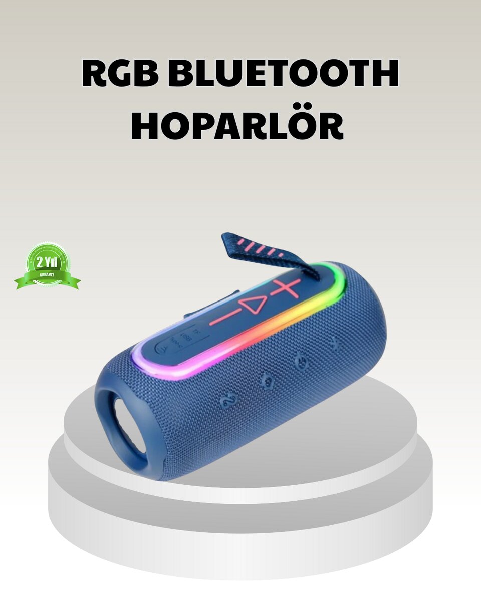 Mavi Taşınabilir Bluetooth Hoparlör Kompakt Tasarım ve Güçlü Ses 1 Mavi Taşınabilir Bluetooth Hoparlör Kompakt Tasarım ve Güçlü Ses