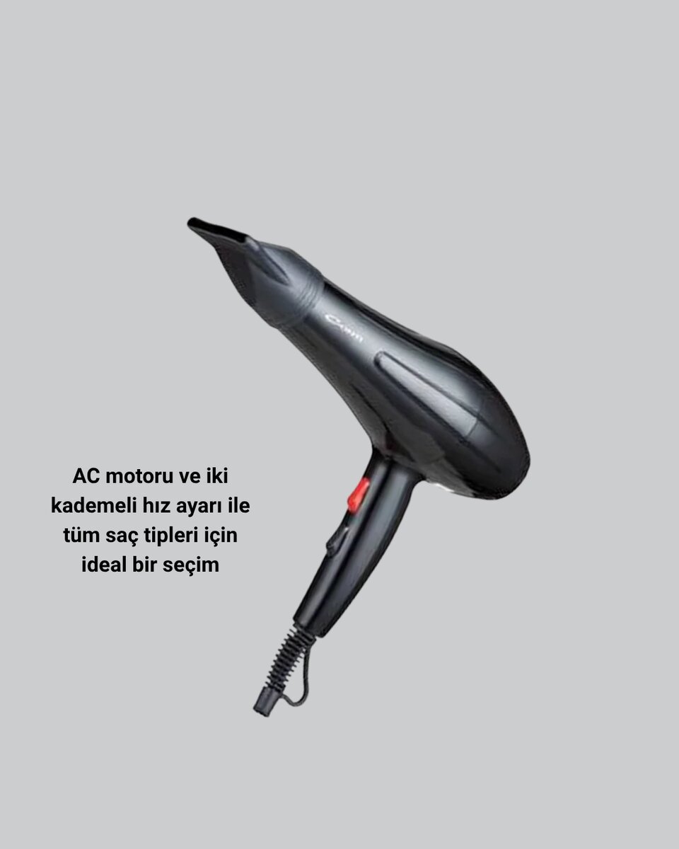 2200W Fön Makinesi – Profesyonel AC Motor Soğuk ve Sıcak Üfleme 2 2200W Fön Makinesi – Profesyonel AC Motor Soğuk ve Sıcak Üfleme - Görsel 2