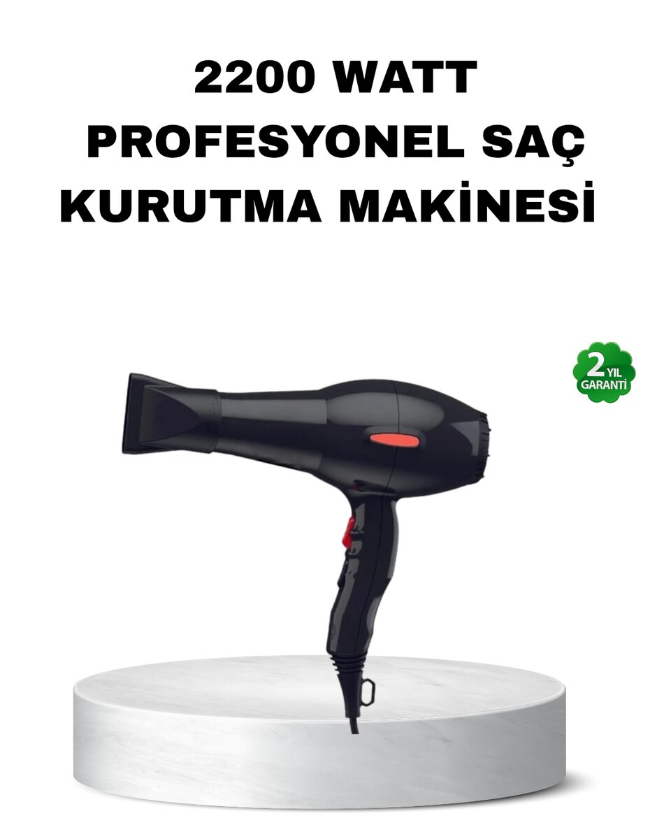 Profesyonel Saç Kurutma Makinesi – AC Motor Soğuk Üfleme 2 Hız Kademesi 1 Profesyonel Saç Kurutma Makinesi – AC Motor Soğuk Üfleme 2 Hız Kademesi